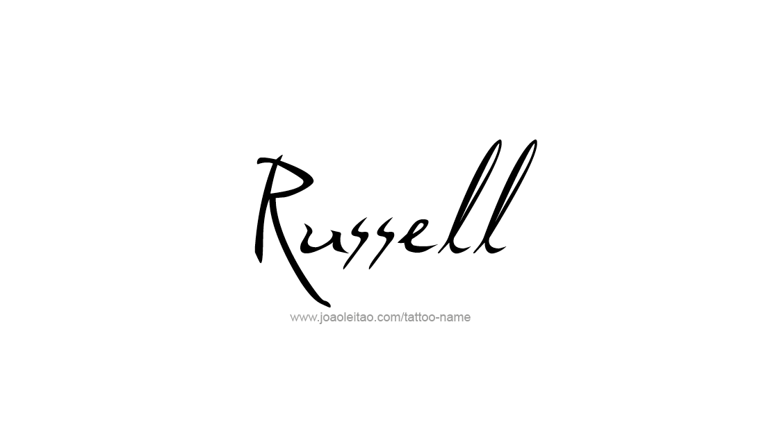 Tattoo Design  Name Russell   