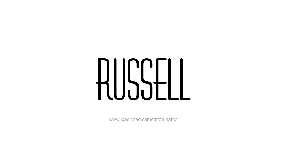 Tattoo Design  Name Russell   