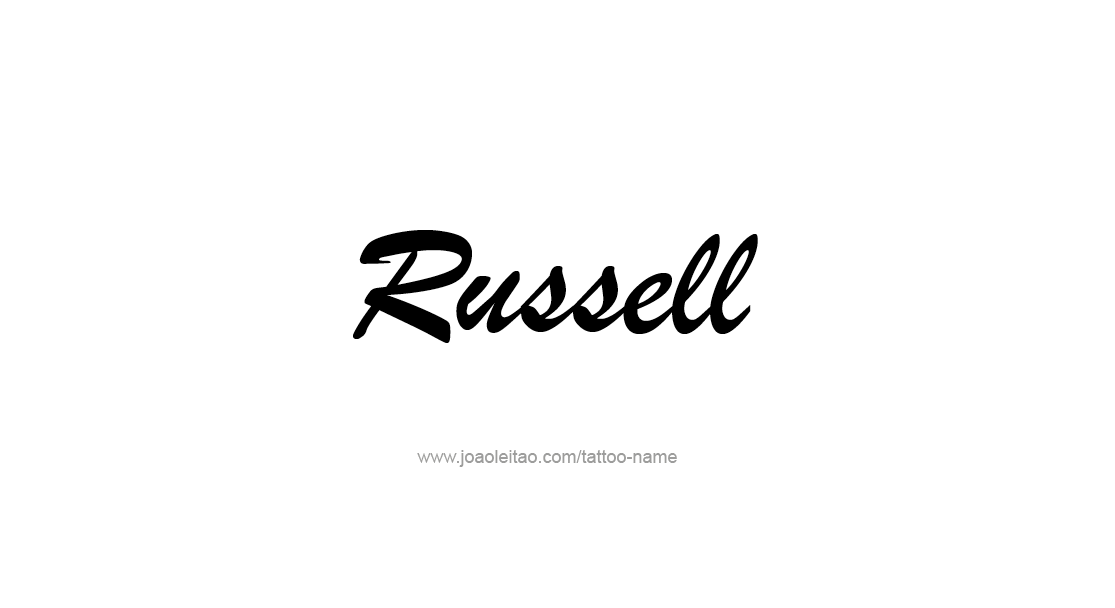 Tattoo Design  Name Russell   