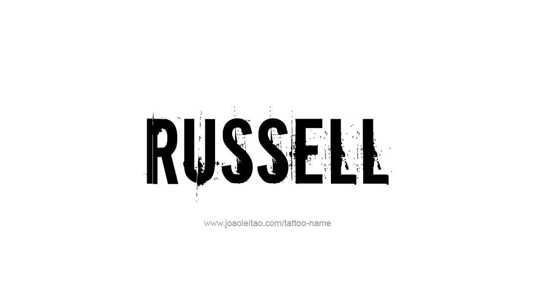 Tattoo Design  Name Russell   