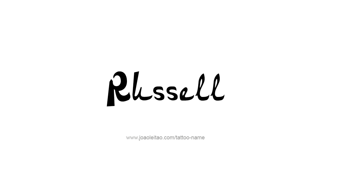 Tattoo Design  Name Russell   