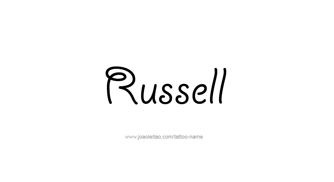 Tattoo Design  Name Russell   