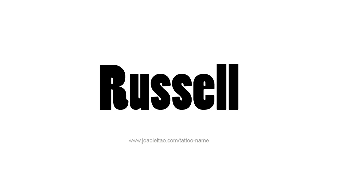 Tattoo Design  Name Russell   