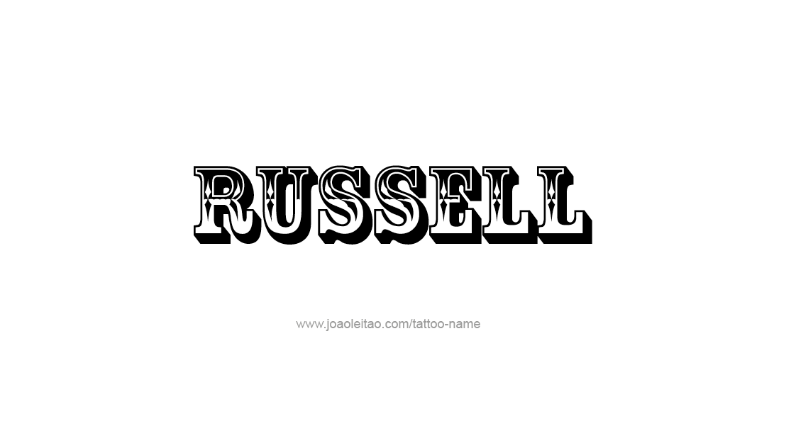 Tattoo Design  Name Russell   