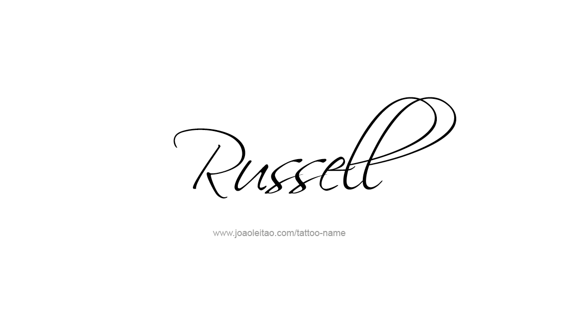 Tattoo Design  Name Russell   