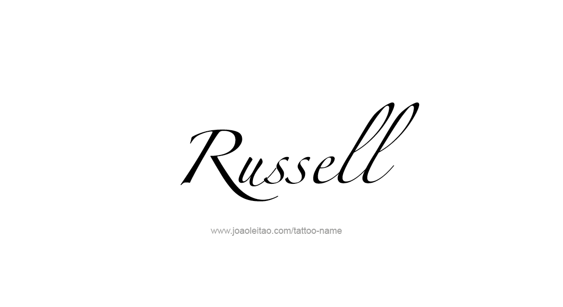 Tattoo Design  Name Russell   