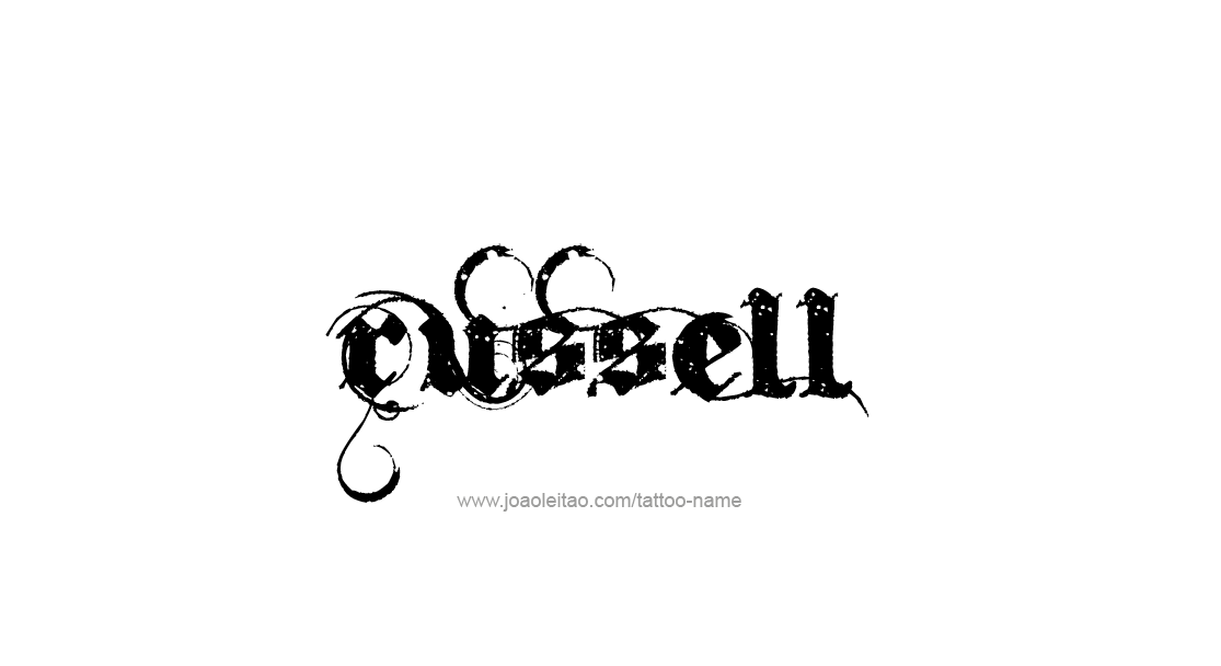 Tattoo Design  Name Russell   