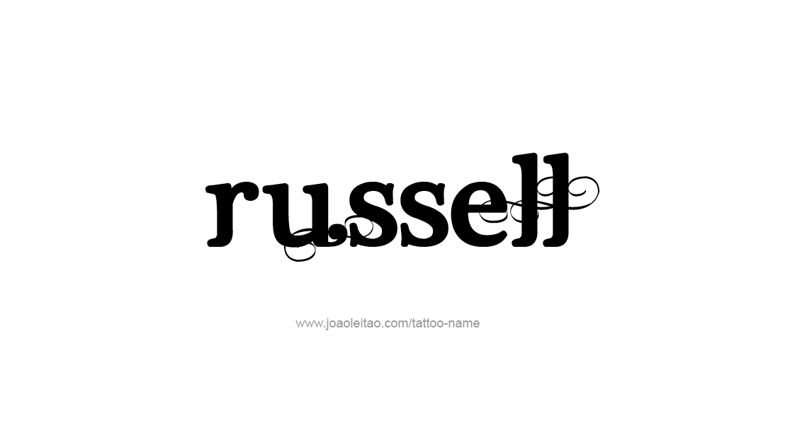 Tattoo Design  Name Russell   