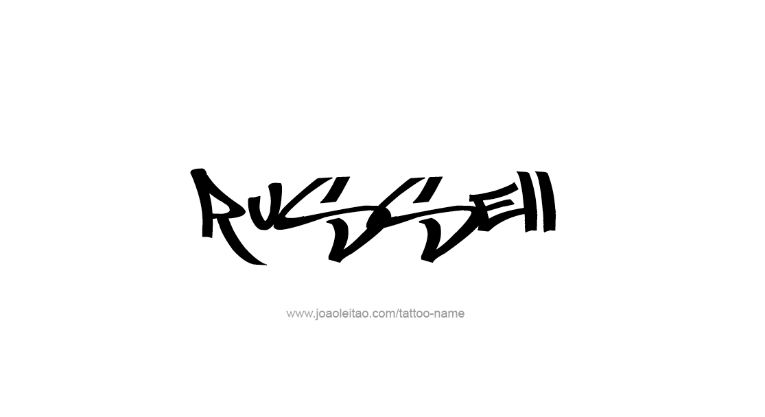 Tattoo Design  Name Russell   