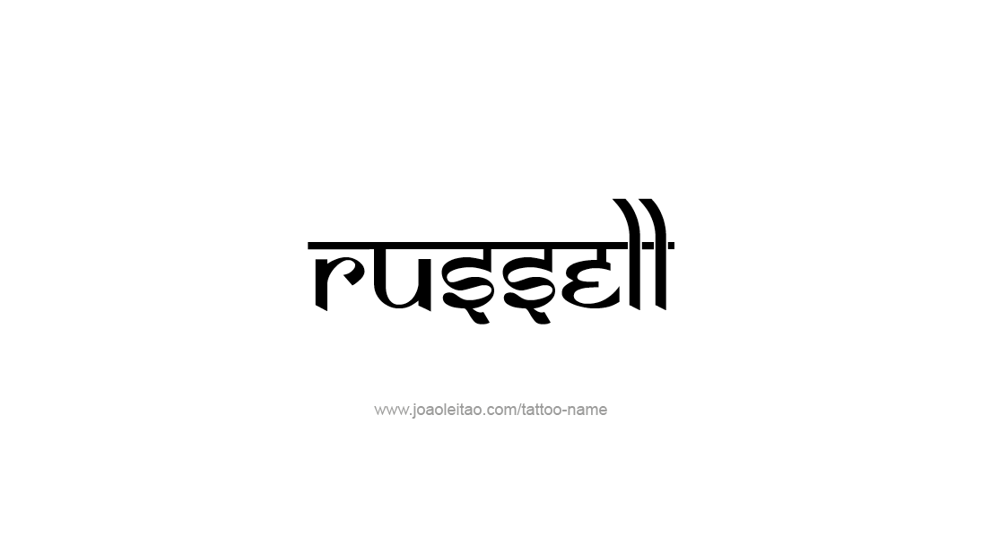 Tattoo Design  Name Russell   