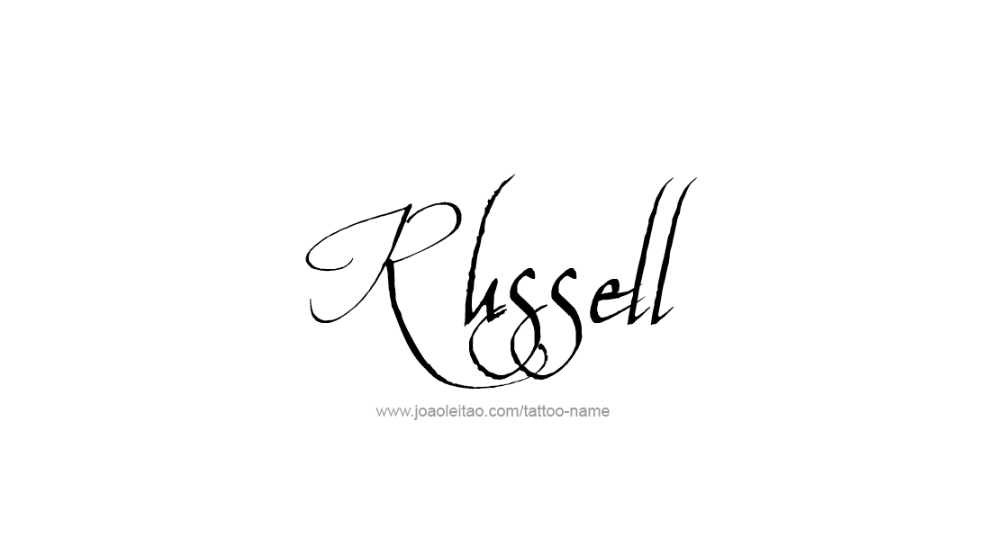 Tattoo Design  Name Russell   