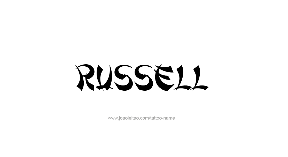 Tattoo Design  Name Russell