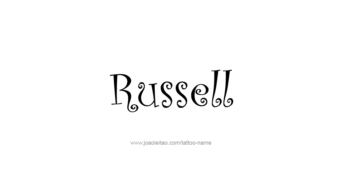 Tattoo Design  Name Russell   