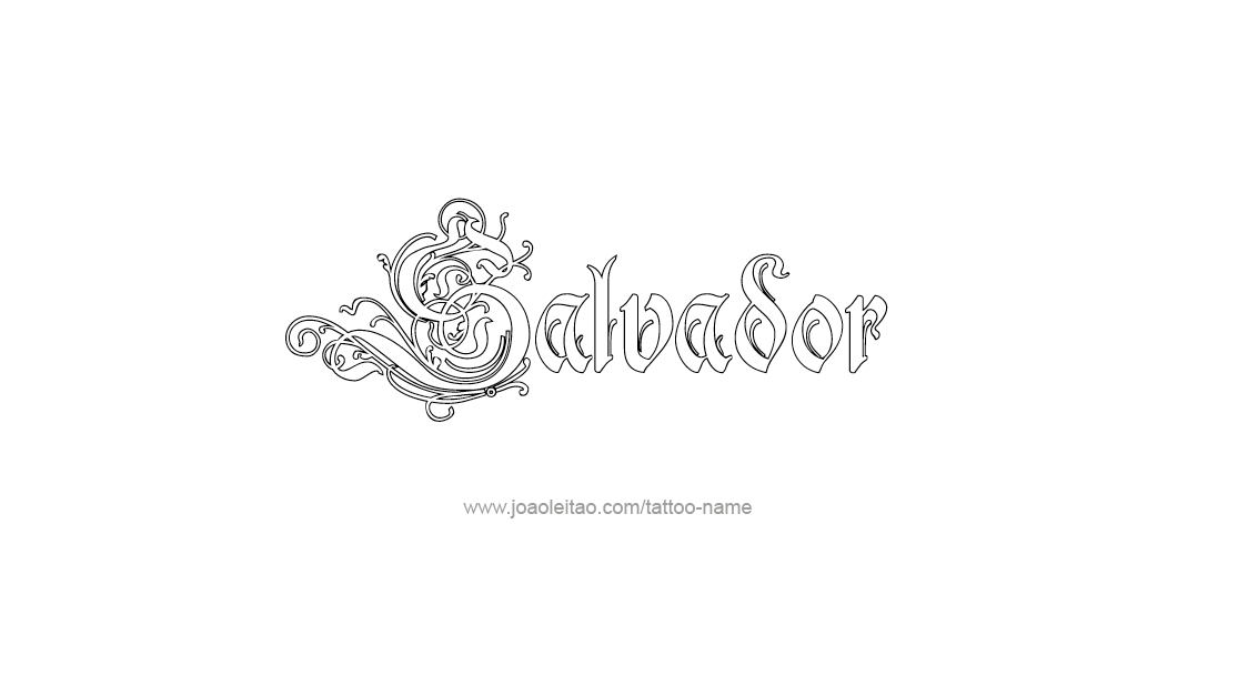 Tattoo Design  Name Salvador   