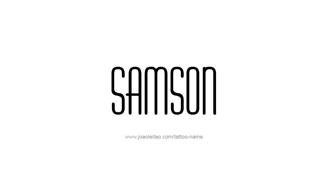 Tattoo Design  Name Samson   