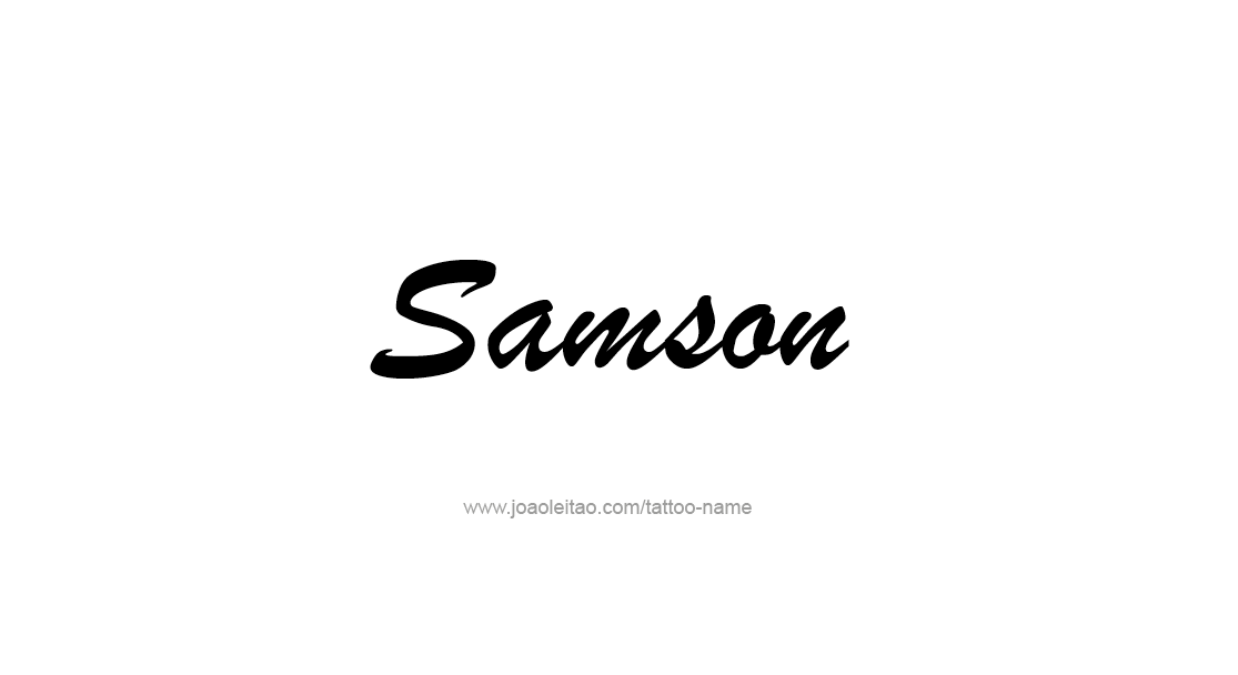 Tattoo Design  Name Samson   