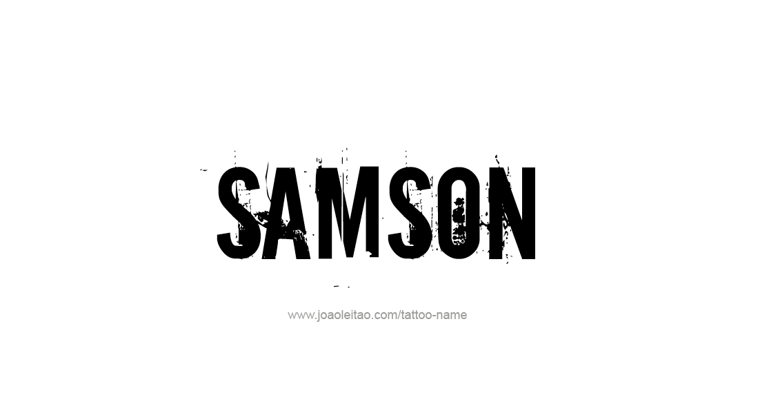 Tattoo Design  Name Samson   