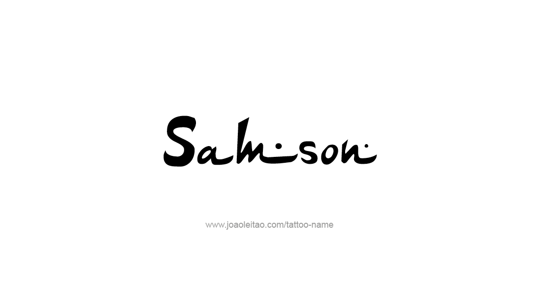 Tattoo Design  Name Samson   