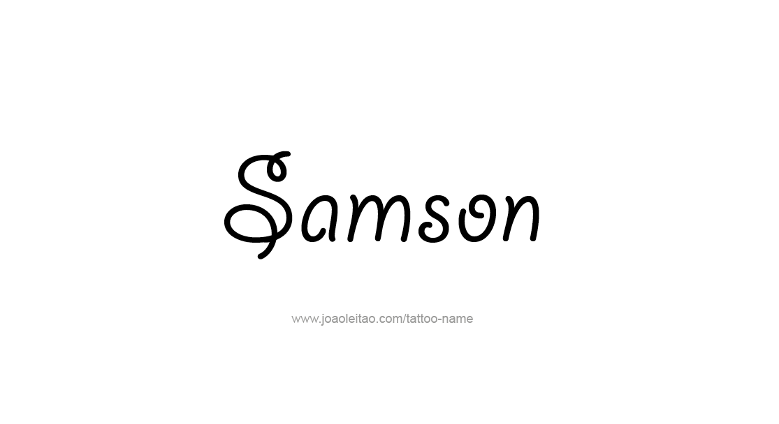 Tattoo Design  Name Samson   