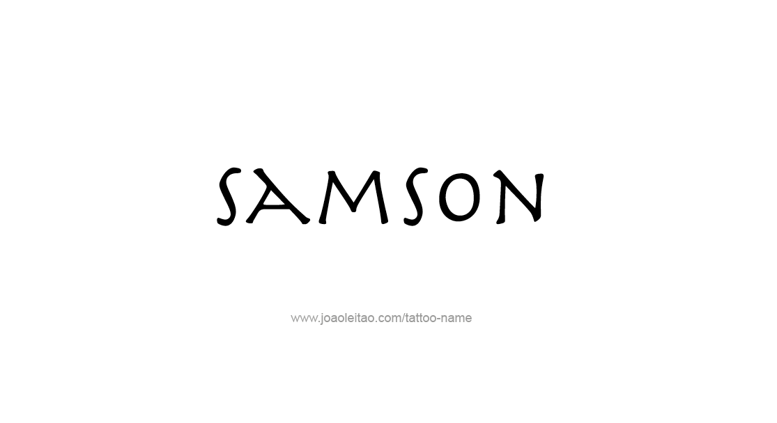 Tattoo Design  Name Samson   