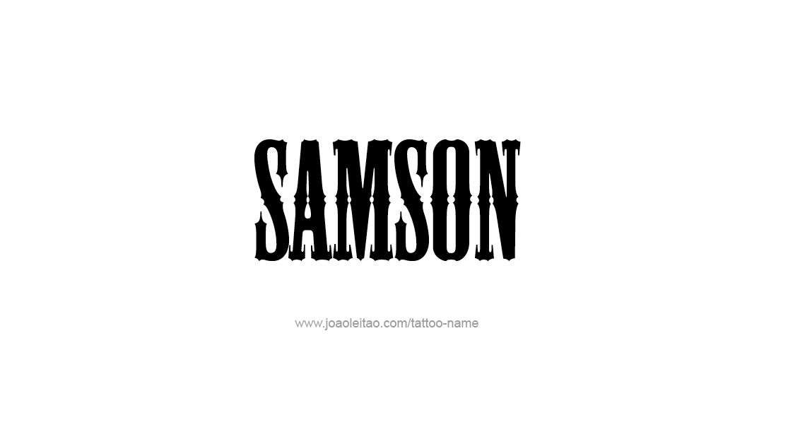 Tattoo Design  Name Samson   