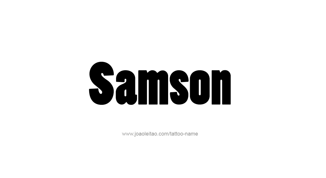 Tattoo Design  Name Samson   