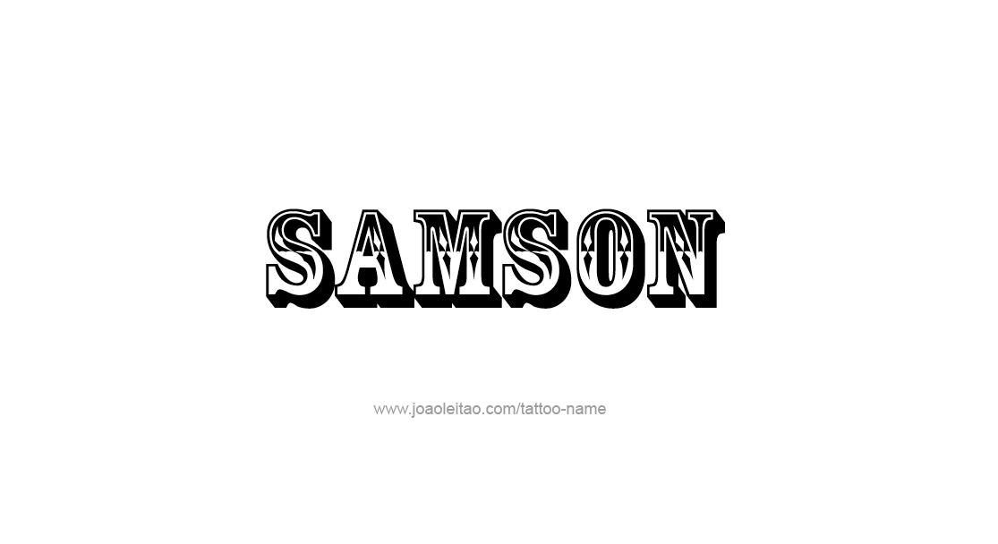 Tattoo Design  Name Samson   