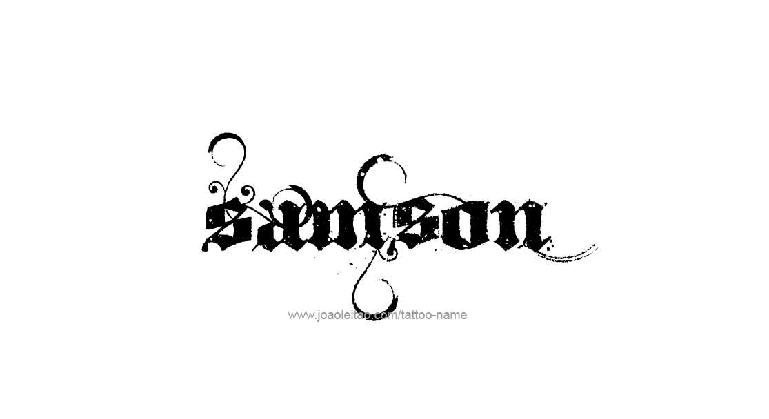 Tattoo Design  Name Samson   