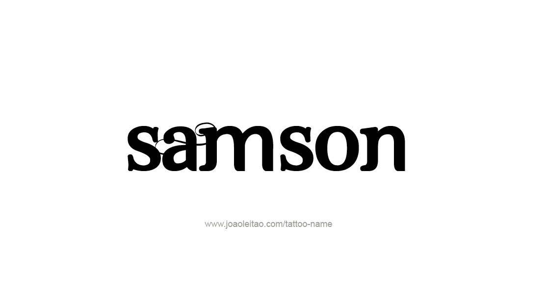 Tattoo Design  Name Samson   