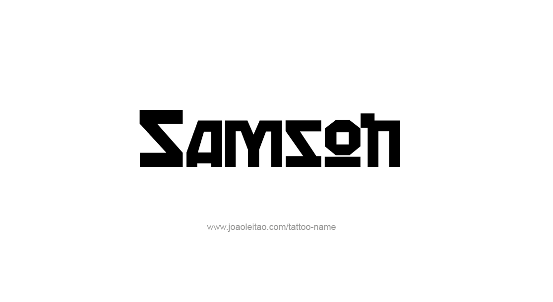 Tattoo Design  Name Samson   