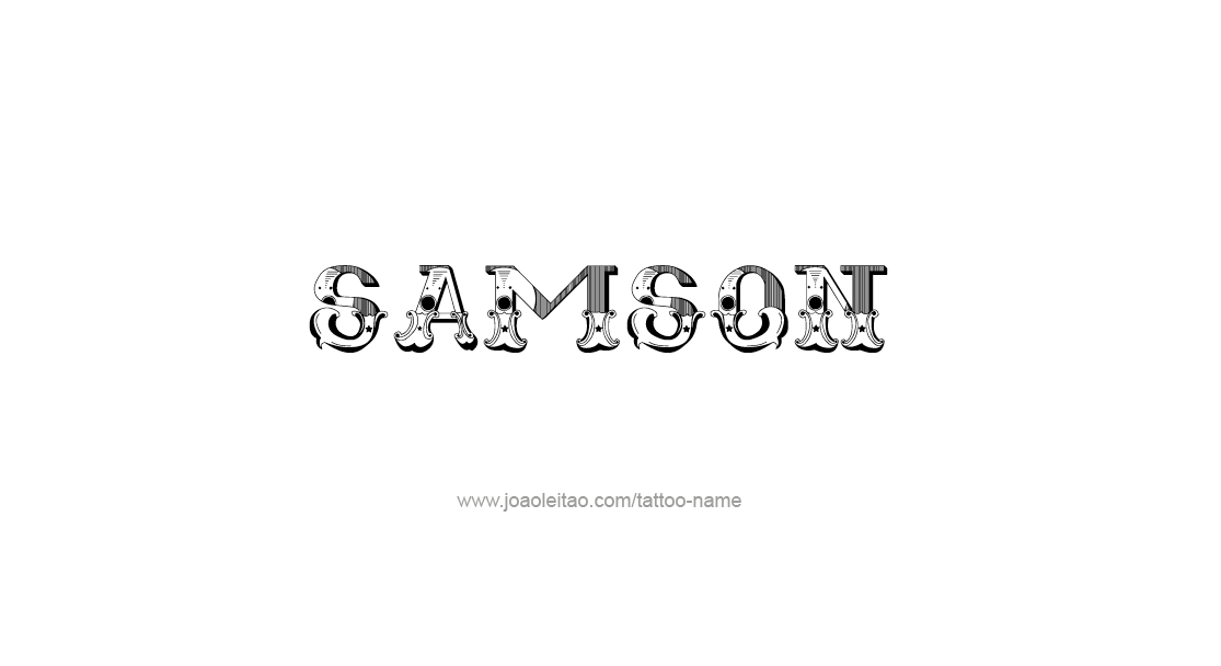 Tattoo Design  Name Samson   