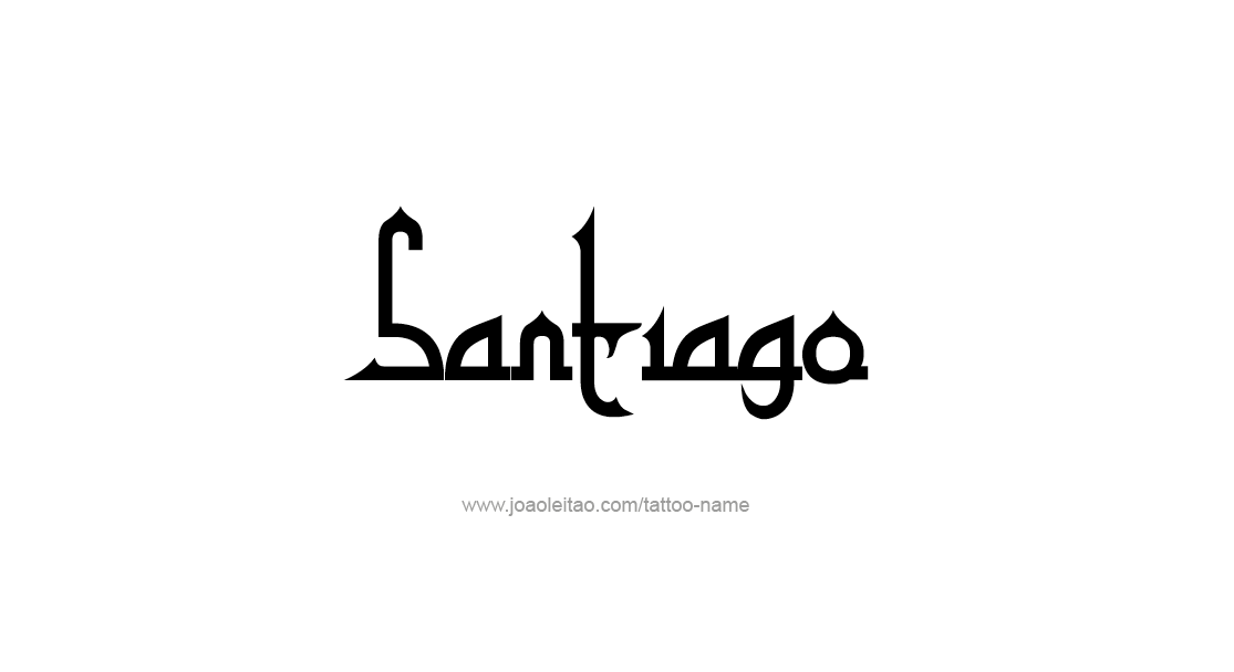 Santiago Name Tattoo Designs