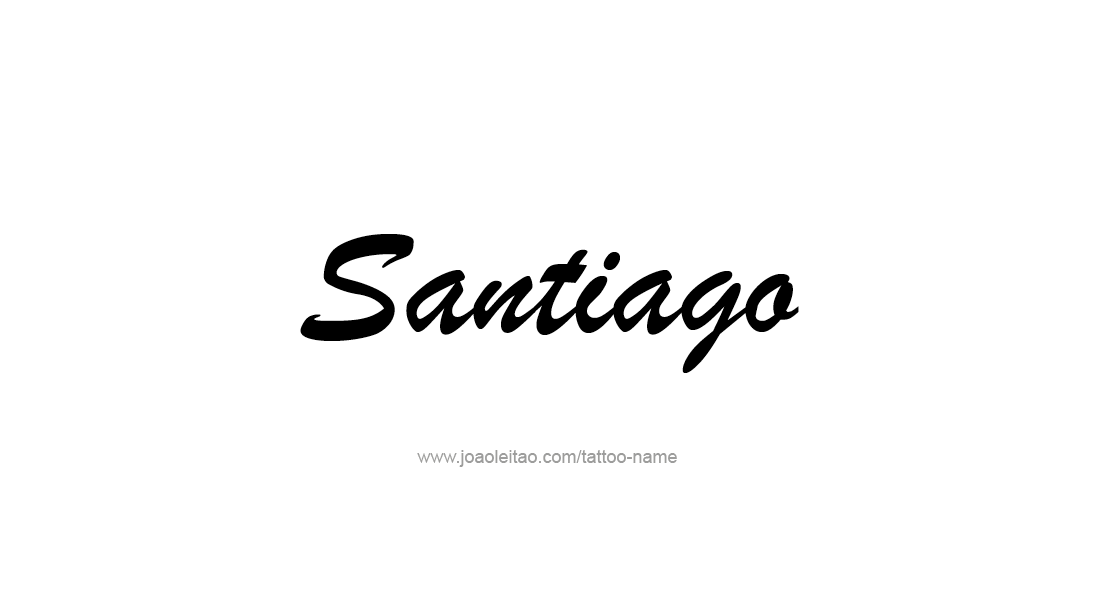 Tattoo Design  Name Santiago   