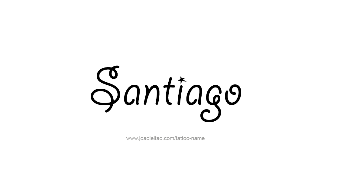 Tattoo Design  Name Santiago   