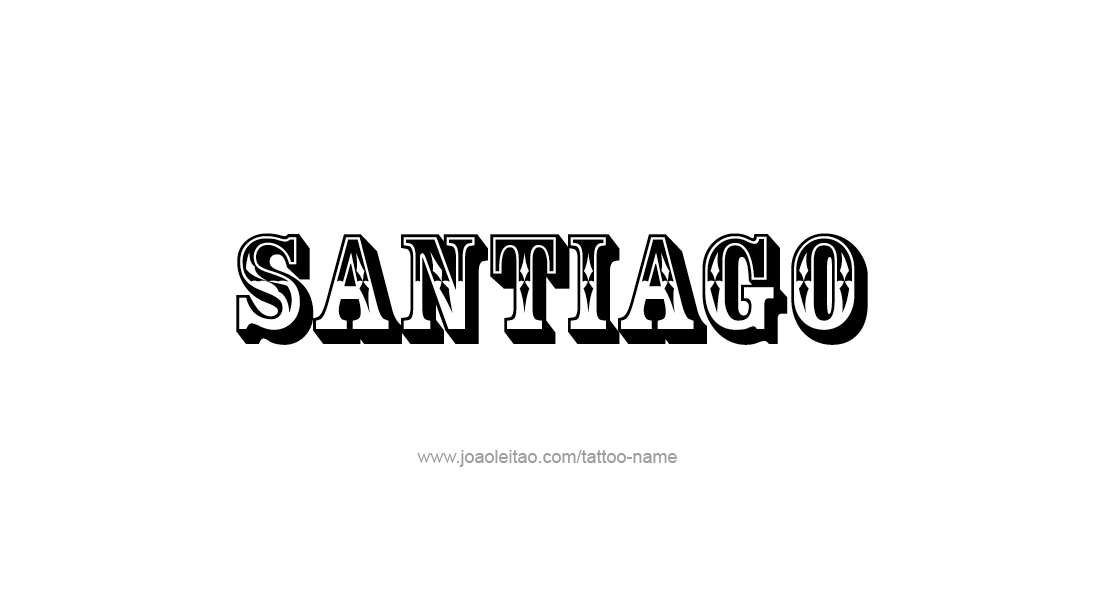 Tattoo Design  Name Santiago   