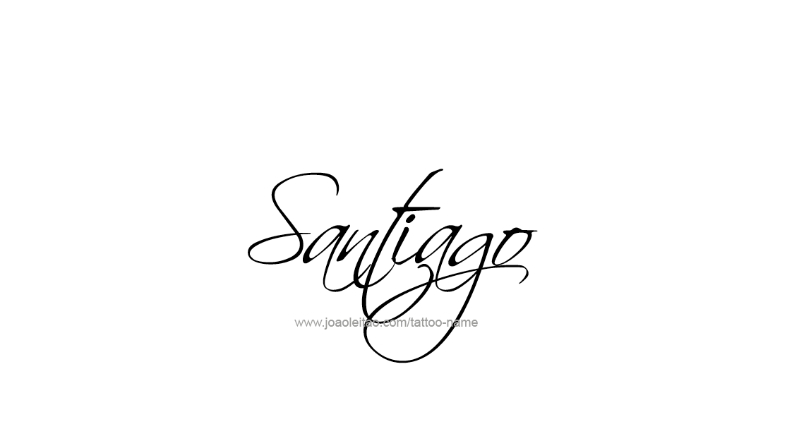 Tattoo Design  Name Santiago   