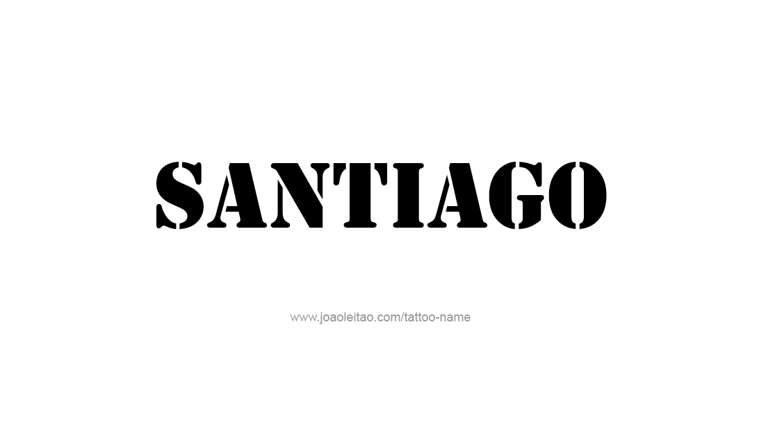 Tattoo Design  Name Santiago   