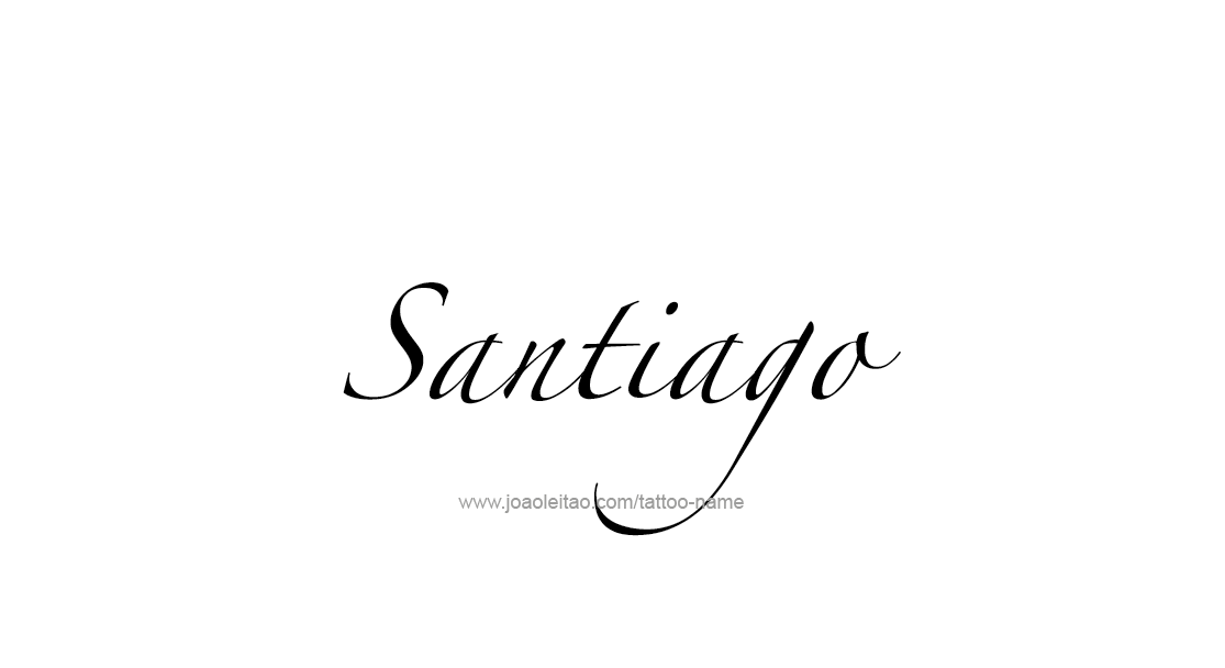 Tattoo Design  Name Santiago   