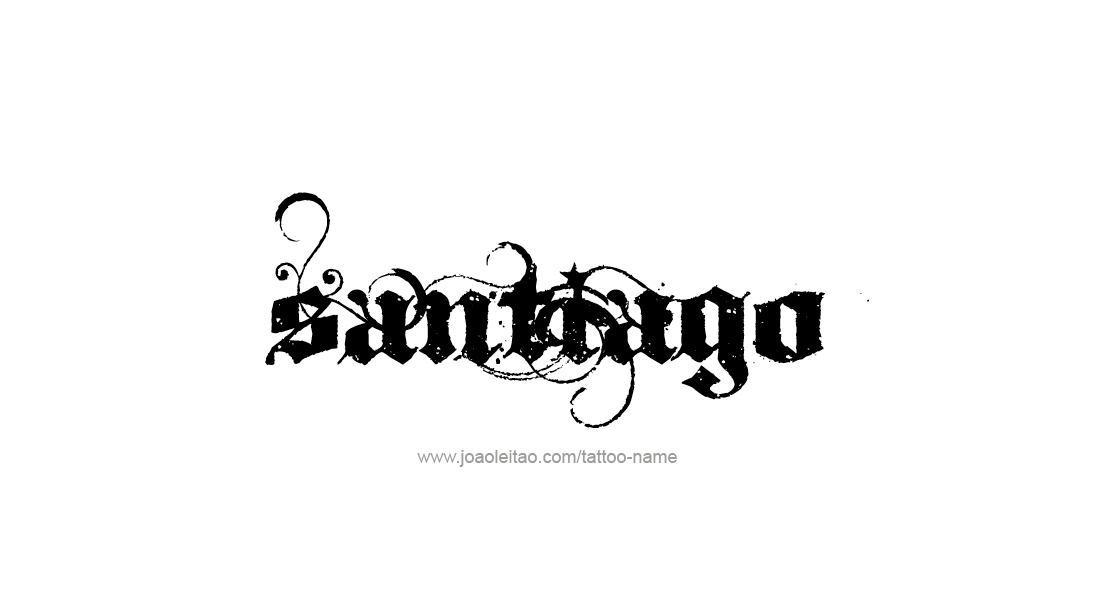 Tattoo Design  Name Santiago   