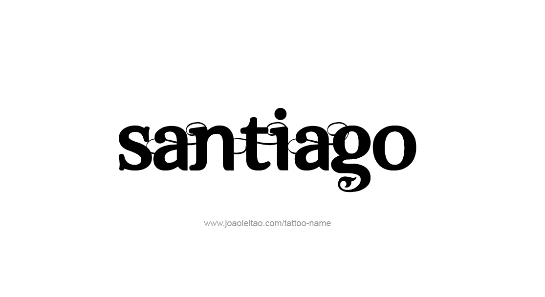 Tattoo uploaded by Tiago • Santiago Lettering tattoo • Tattoodo