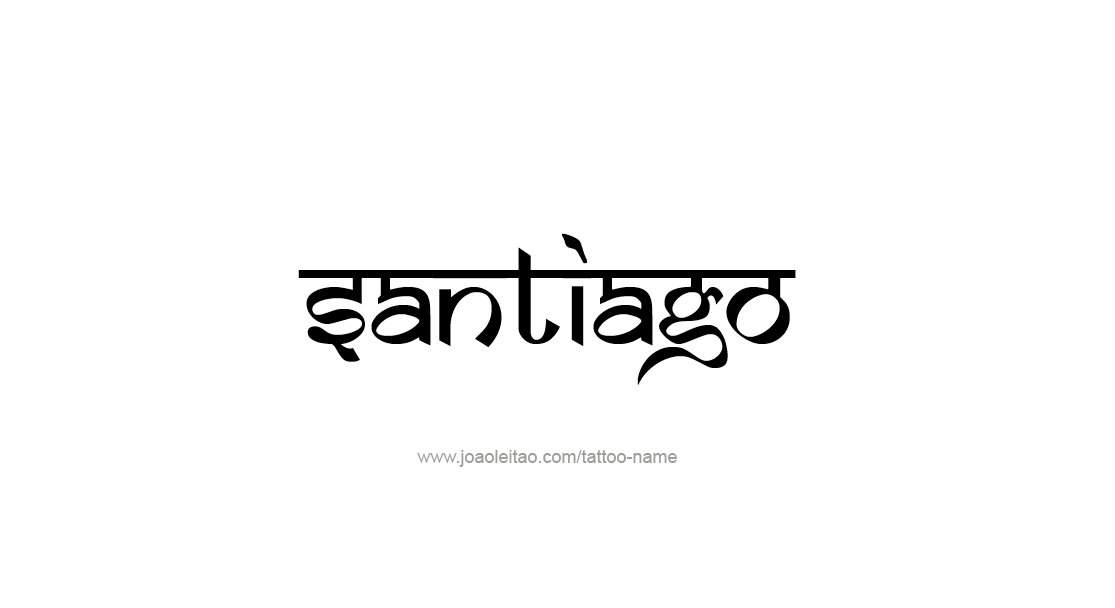 Tattoo Design  Name Santiago   