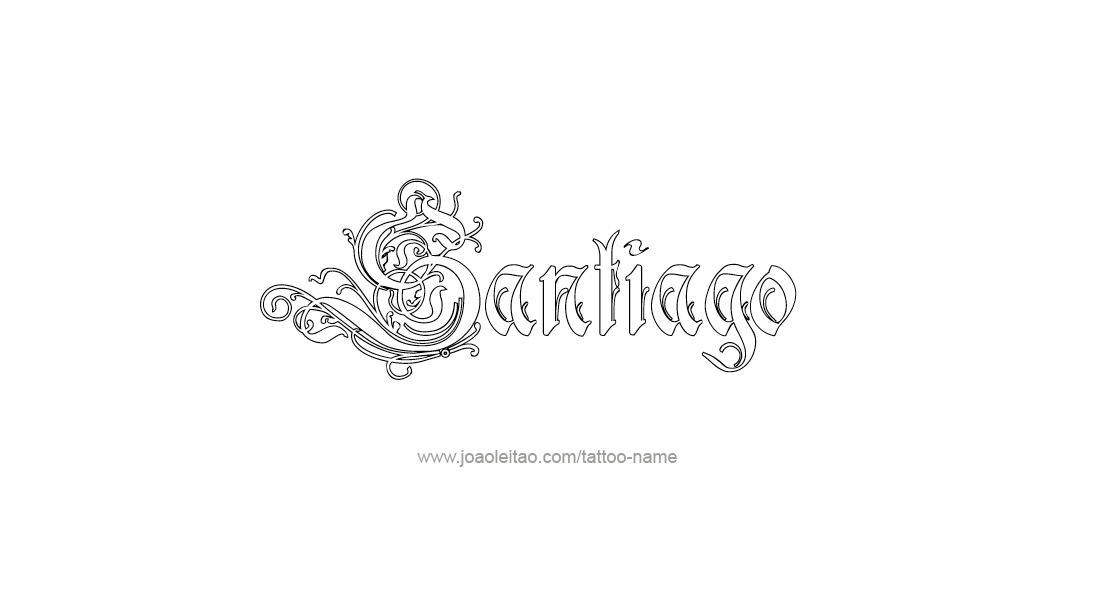 Tattoo Design  Name Santiago   