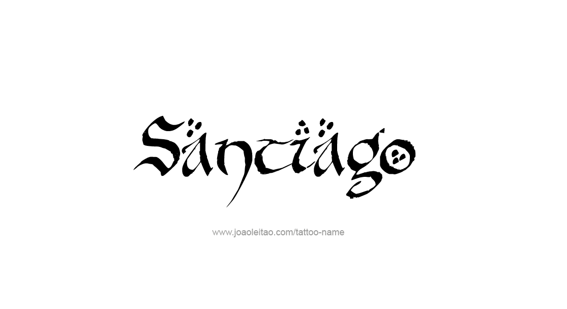 Tattoo Design  Name Santiago   