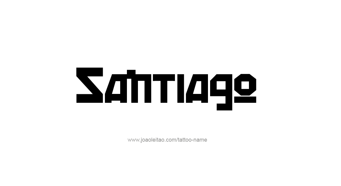 Tattoo Design  Name Santiago   