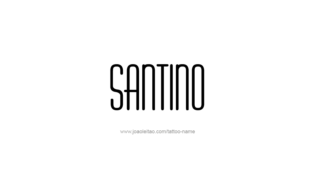 Tattoo Design  Name Santino   