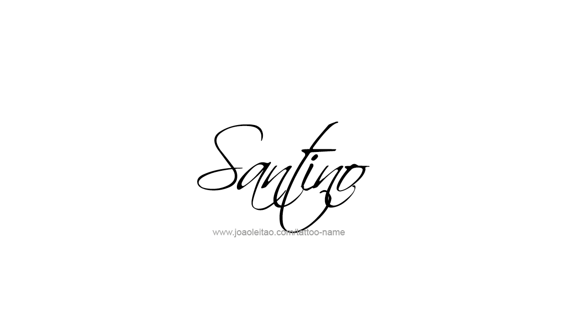 Tattoo Design  Name Santino   