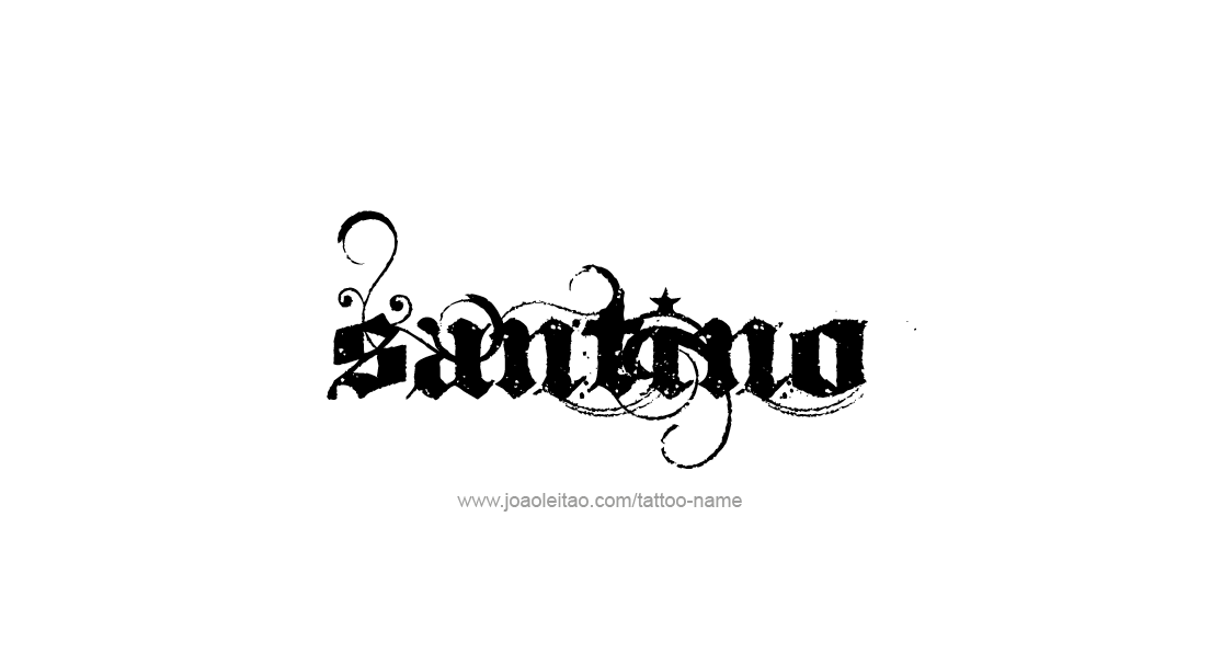 Tattoo Design  Name Santino   