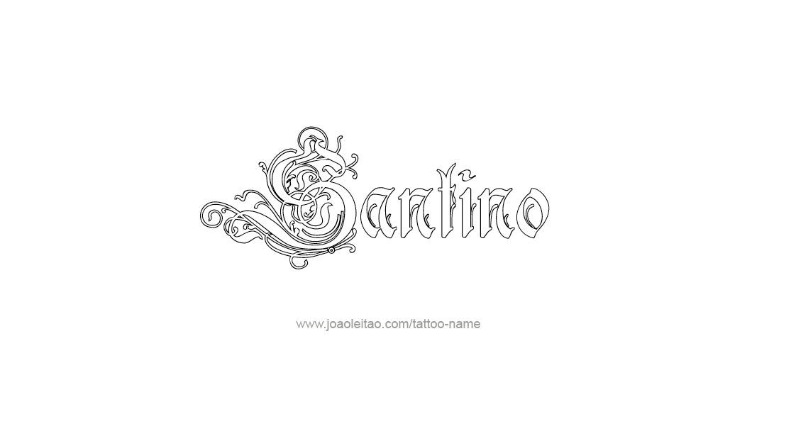 Tattoo Design  Name Santino   