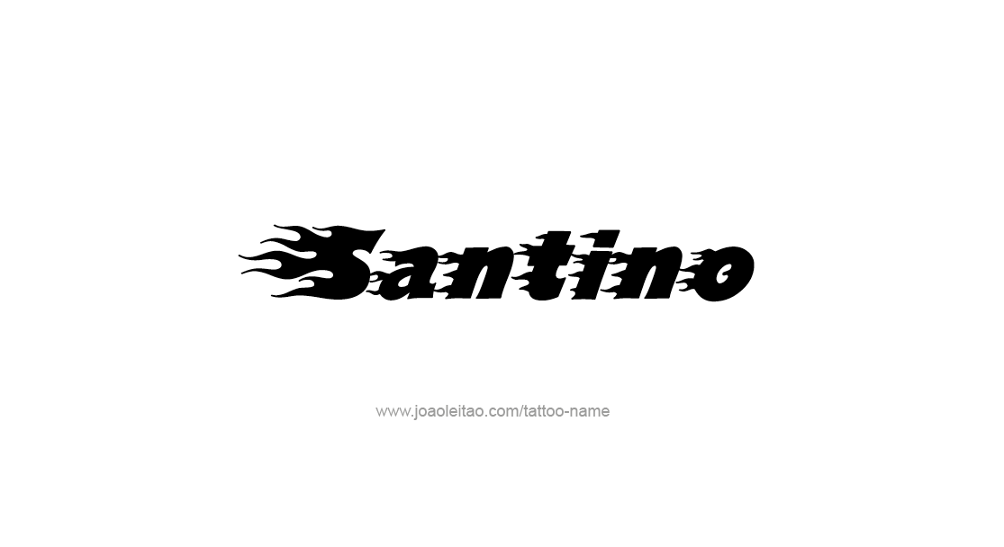 Tattoo Design  Name Santino   