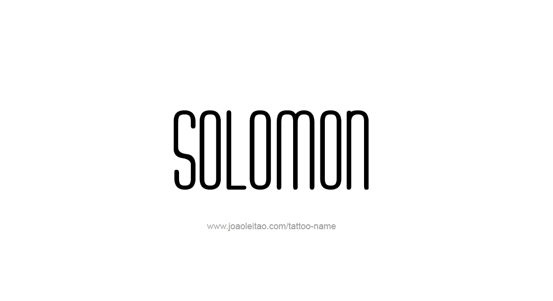 Tattoo Design  Name Solomon   